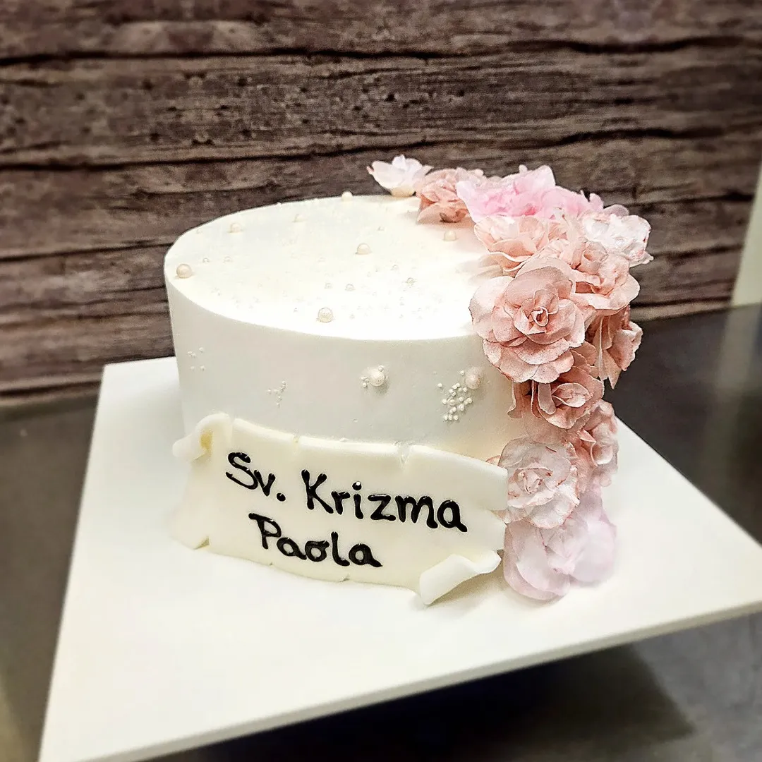 Prigodna torta Krizma - cvjetni ukrasi opcionalno (vidi 