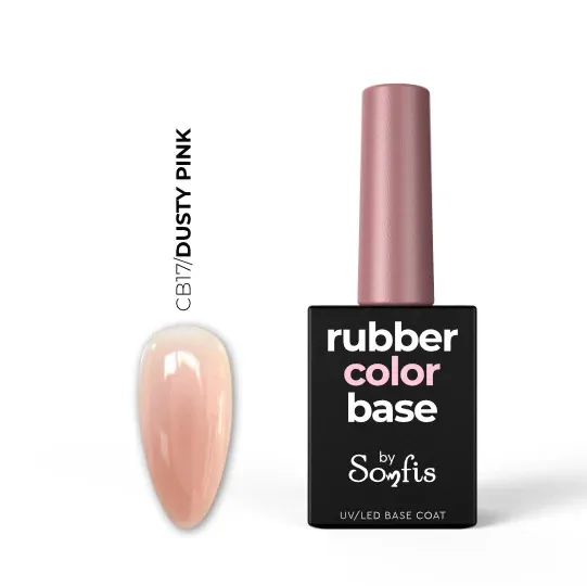 Rubber Color Base Dusty Pink by Somfis 15ml (CB17)