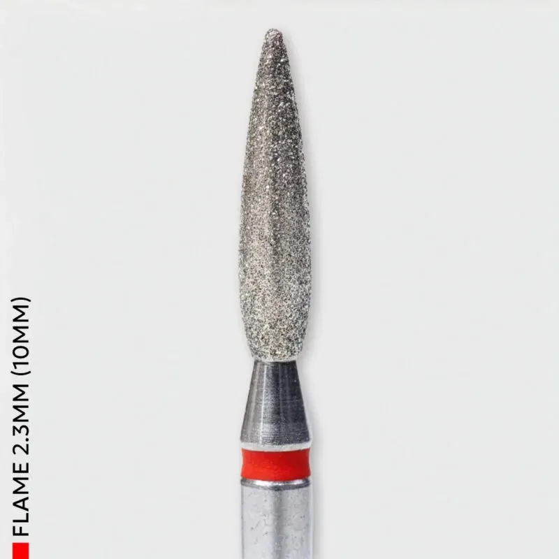 Dijamantna freza Flame Red 2,3 mm (10 mm) za manikuru i pedikuru