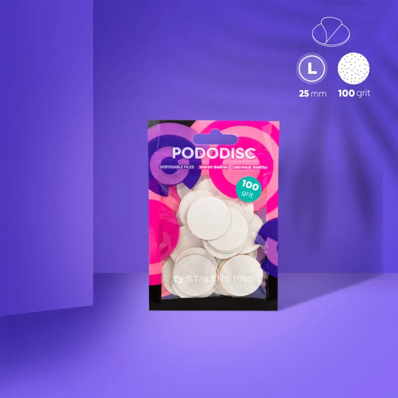 Bijele jednokratne turpije za pododisc disk L EXPERT, granulacija 100 (50 kom) - picture 3