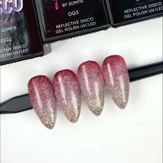 Trajni lak champagne glitter varnish Somfis DQ2 in 9ml - picture 3