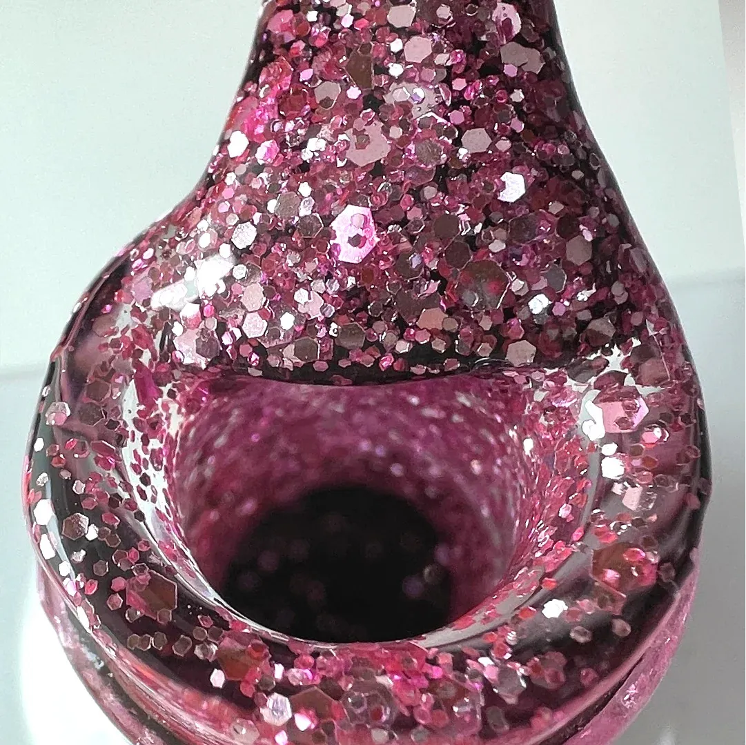 Trajni ružičasti glitter lak za nokte Somfis GL05 9ml s mješavinom zrnaca - picture 3