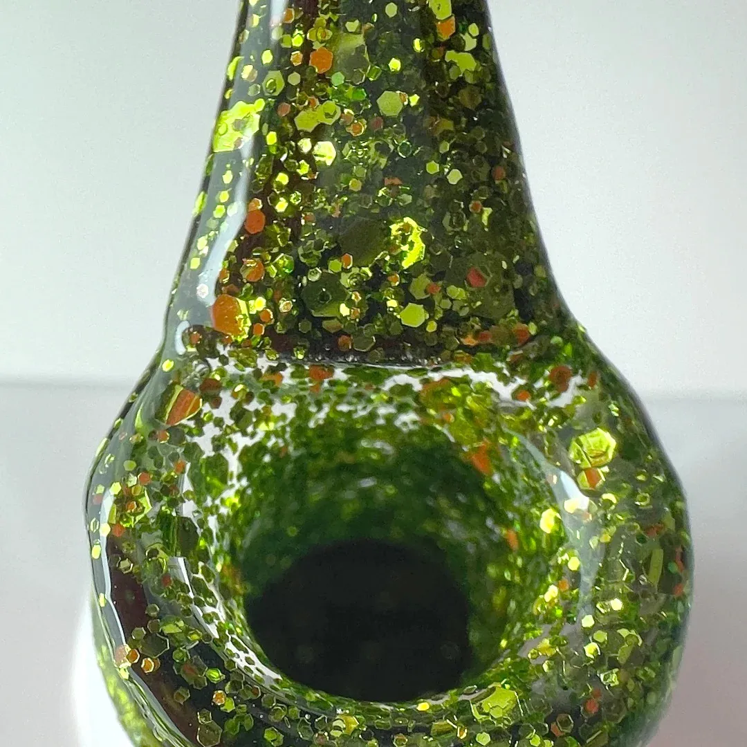 Trajni lak Somfis Glam ON GL02 lime/zeleni glitter s miješanim zrncima 9ml - picture 2
